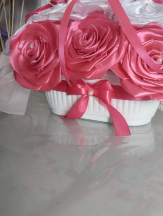 Jardinera Rosas Eternas Tela Satinada