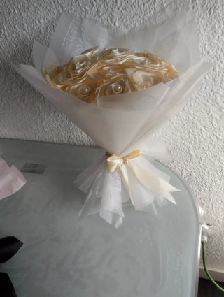 Jardinera Rosas Eternas Tela Satinada