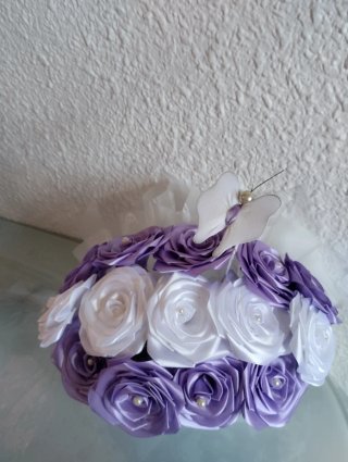 Jardinera Rosas Eternas Tela Satinada