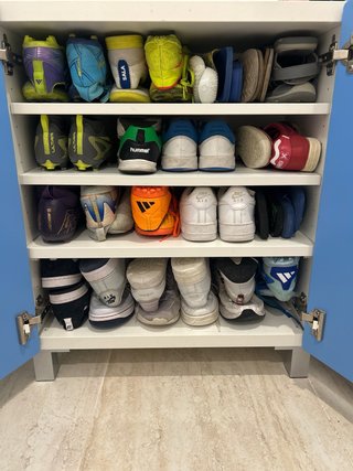 Armadio ausiliario Ikea blu e bianco