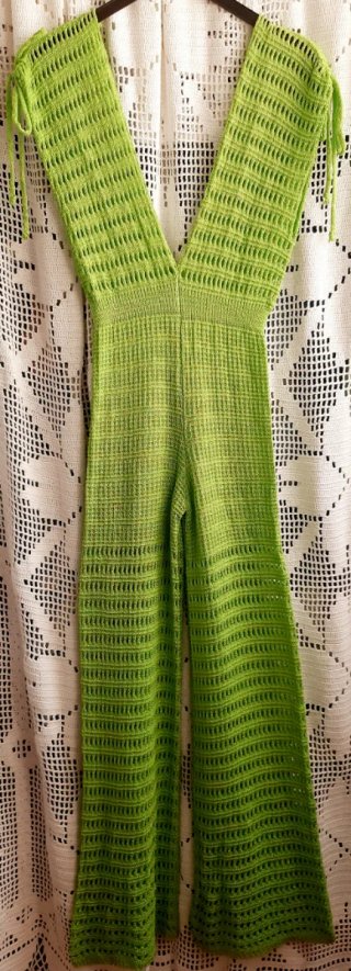 Macacão Crochê Verde O&S Moda Europa T.U.