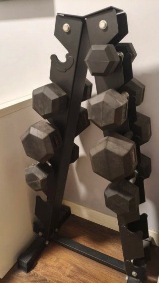 Rack Mancuernas con Mancuernas.