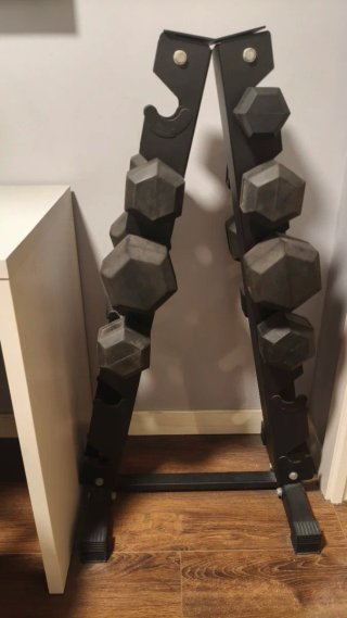 Rack Mancuernas con Mancuernas.