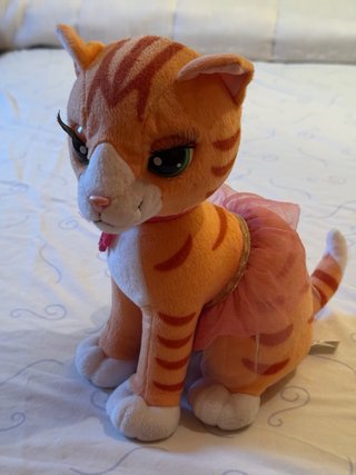 Peluche Gato Naranja Tutú Rosa