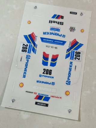 Scalextric adhesivos Peugeot 406 TT