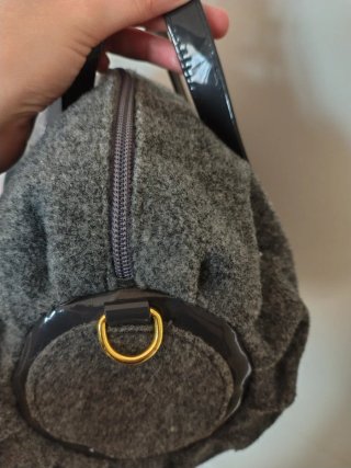 Borsetta in lana cotta con fiocco