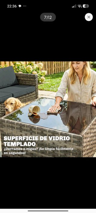 Conjunto Sofá Exterior Ratán Chill Out