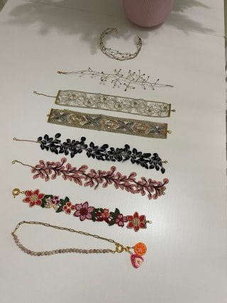 Gargantilla/chocker artesanal rama/enredadera