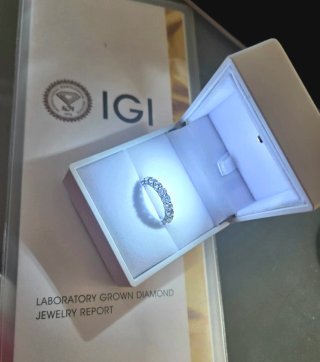 ALIANZA Oro Blanco 14K Diamante 2.28ct IGI