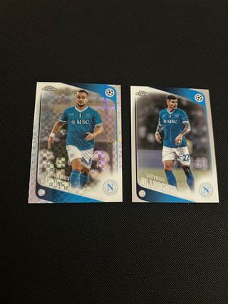 Lote 2 cromos Nápoli - Lobotka + Di Lorenzo