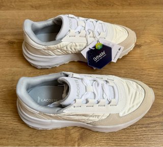 Bambas Lacoste Elite Active mujer beige/blanco