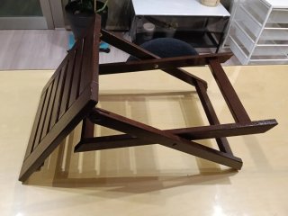 Mesa auxiliar de teca plegable