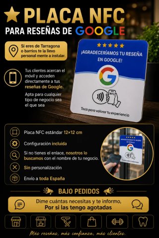 Placa NFC per recensioni Google