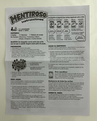 Juego de Mesa Mentiroso Bizak