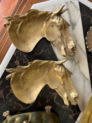 Pareja Bandejas Vaciabolsillos Cabeza Caballo