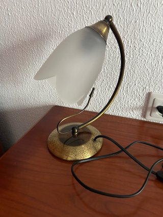 Lámpara de techo vintage forja y cristal