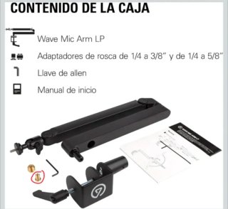 Brazo Micrófono Perfil Bajo