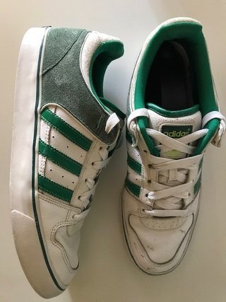 Adidas Sneakers Pelle Verde/Bianco Misura 46
