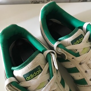 Adidas Sneakers Pelle Verde/Bianco Misura 46