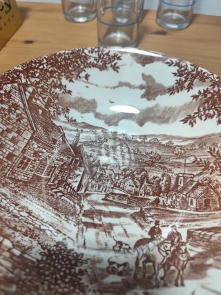 Plato antiguo decorativo años 60
