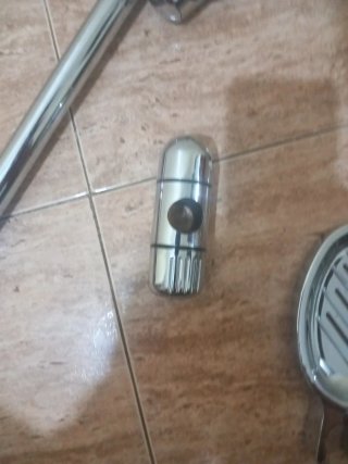 Conjunto accesorios baño metal plateado