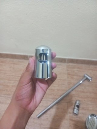 Conjunto accesorios baño metal plateado