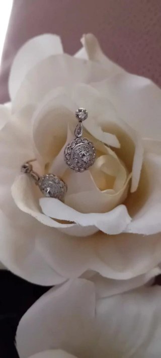 Pendientes Oro 18 k y Diamantes