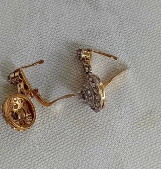 Pendientes Oro 18 k y Diamantes
