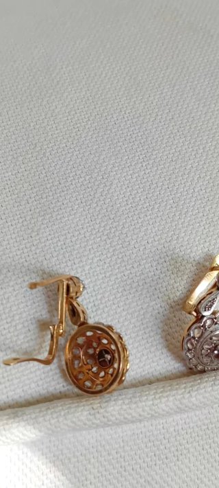 Pendientes Oro 18 k y Diamantes