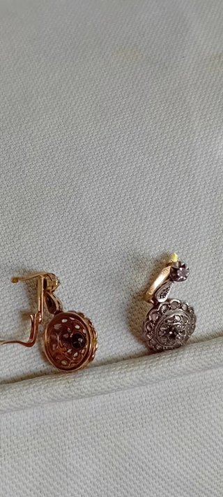 Pendientes Oro 18 k y Diamantes