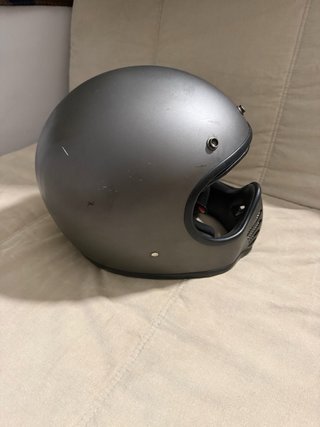 Casco Moto DMD Vintage Gafas Cuero