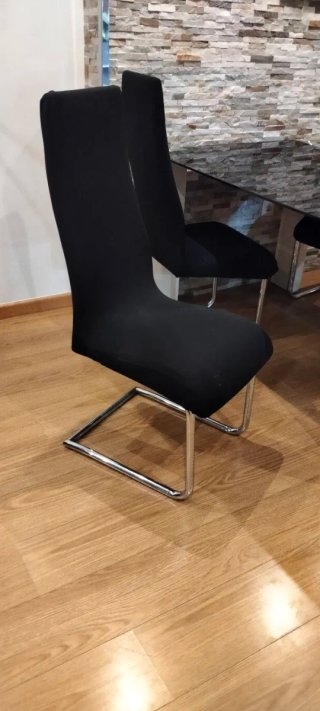 Mesa comedor cristal + 4 sillas y mesa auxiliar