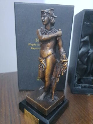 Figura Bronce Dios Mercurio Hermes