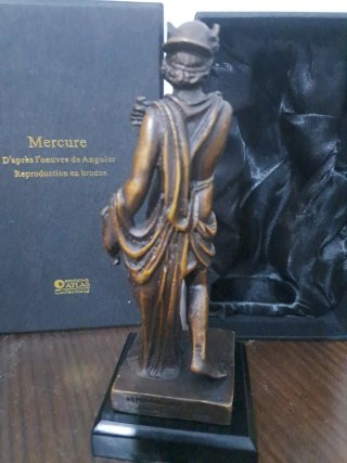Figura Bronce Dios Mercurio Hermes