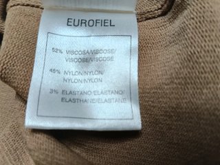 Blusa Cortefiel Camel Escote Barco Talla XL