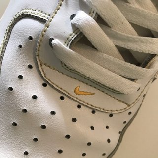 Nike Air force in pelle Misura 46.5 bianco giallo