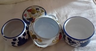 Set teiera ceramica decorata