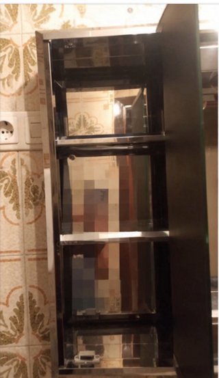 Mueble Baño Vintage Cristal Metal Madera
