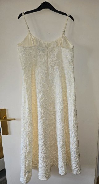 Vestido blanco crema elegante verano falda suelta