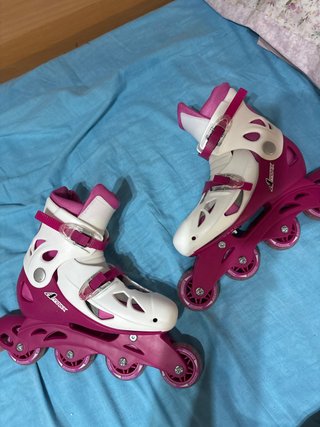 Patines Ajustables Rosa y Blanco