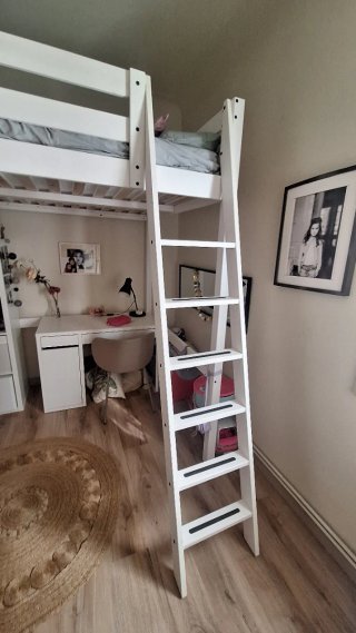 Cama alta doble de madera 140cmx200cm