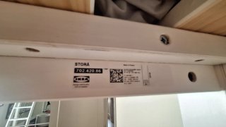 Cama alta doble de madera 140cmx200cm