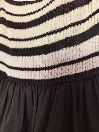 Vestido Zara Rayas Blanco y Negro