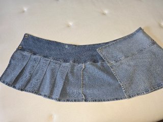 Minifalda vaquera plisada talla M