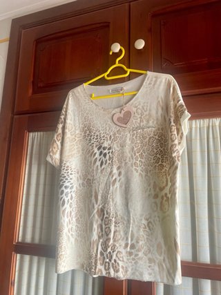 Blusa Mujer Leopardo Viscosa Talla Única