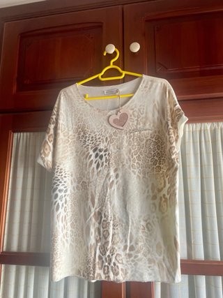 Blusa Mujer Leopardo Viscosa Talla Única