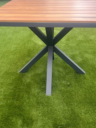 Mesa de exterior Sklum madera y metal