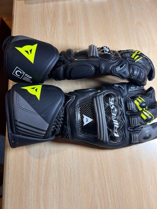 Guantes Moto Dainese Negros y Amarillos druid 4