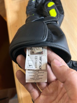 Guantes Moto Dainese Negros y Amarillos druid 4