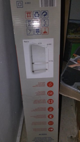 Toallero eléctrico cristal 1500W